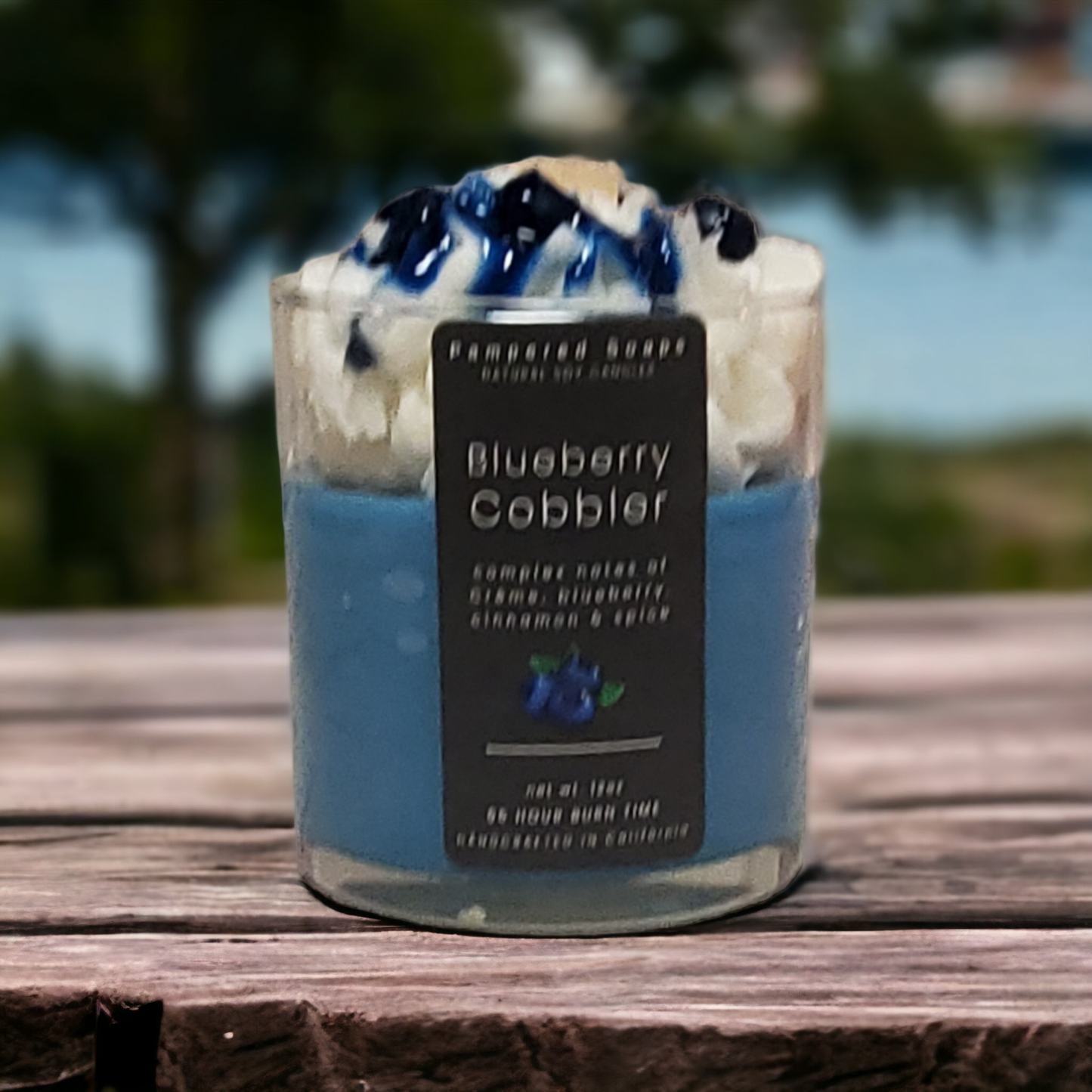 Blueberry Cobbler Dessert Candle