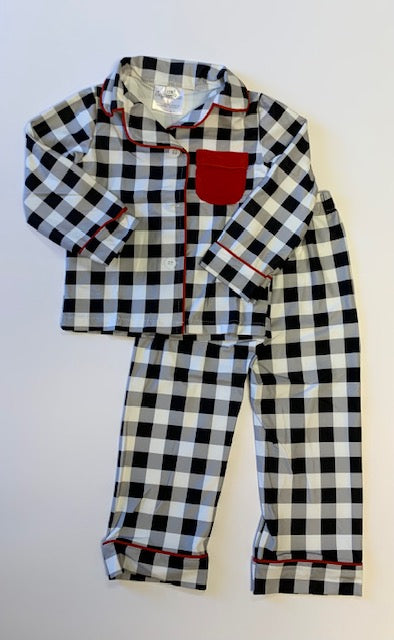 Black White Plaid Pajamas