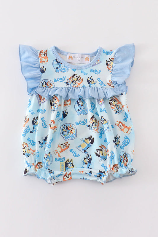 Blue Character Bubble Romper