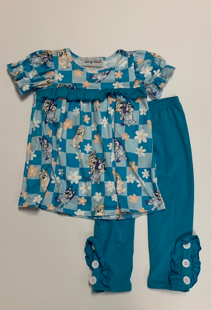 Blue Ruffle Set