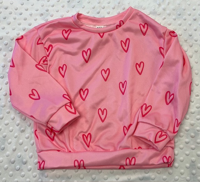 Pink Hearts Sweatshirt