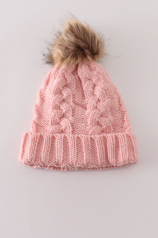 Pink Pom Pom Beanie