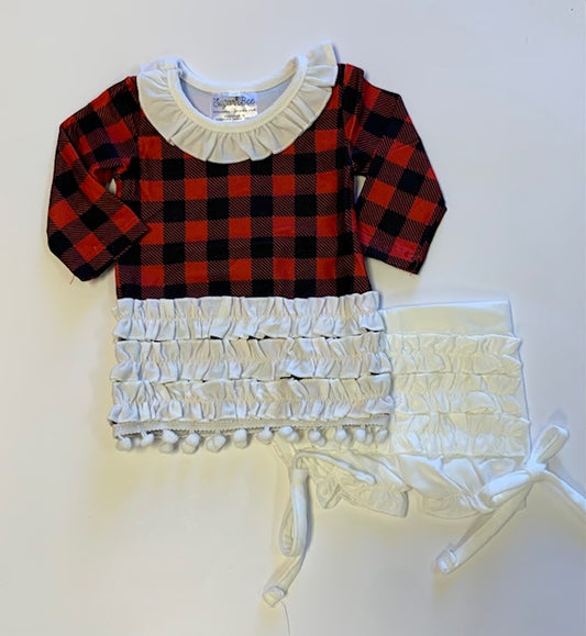 Plaid Dress with Bloomers