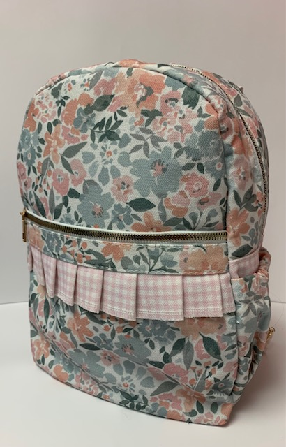 Small Floral Plaid Backpack