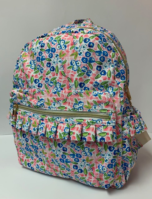 Small Floral Ruffle Backpack