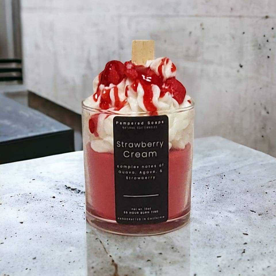 Strawberry Creme Dessert Candle