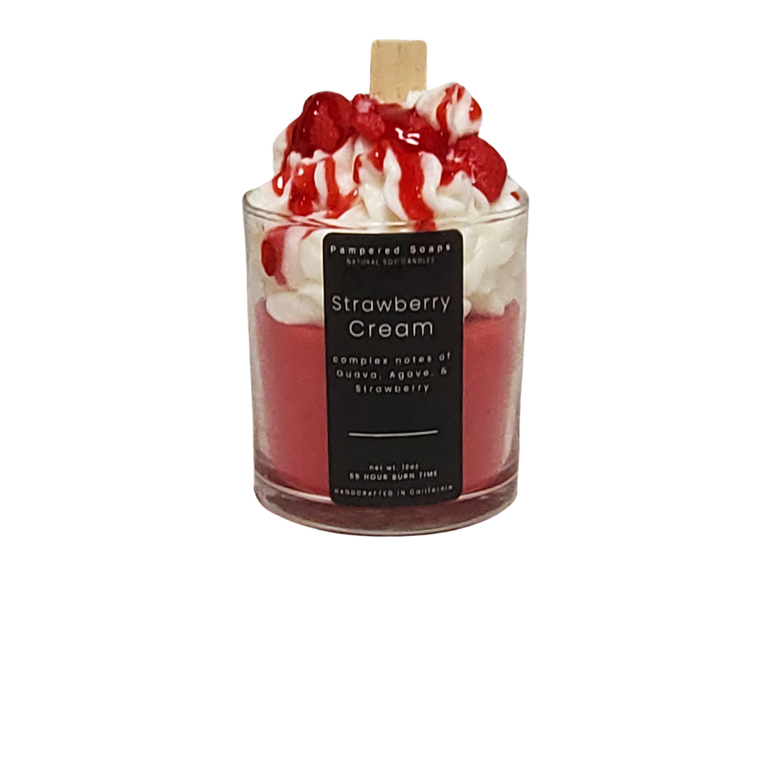 Strawberry Creme Dessert Candle